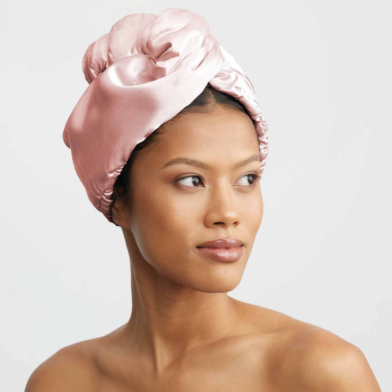 Satin-Wrapped Hair Towel - Blush - Bikini Crush Swimwear