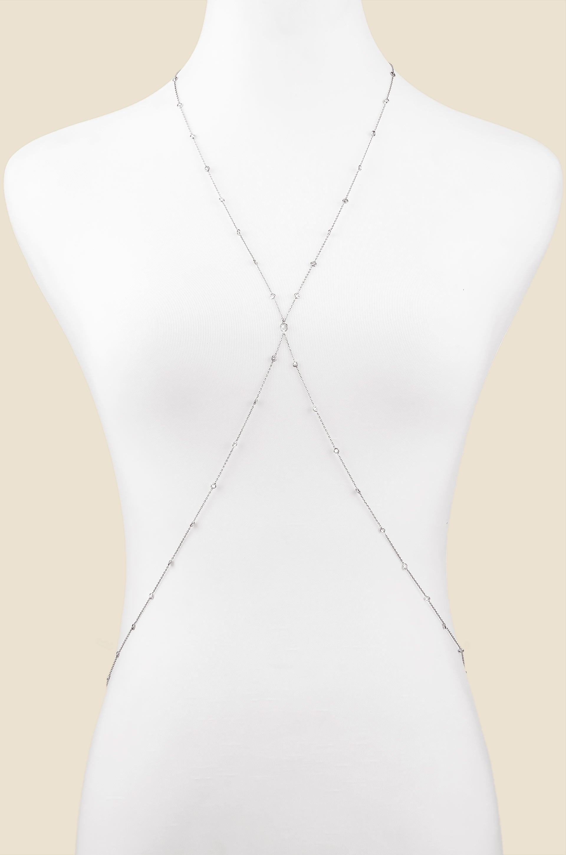 Simple Crystal X Body Chain - Bikini Crush Swimwear