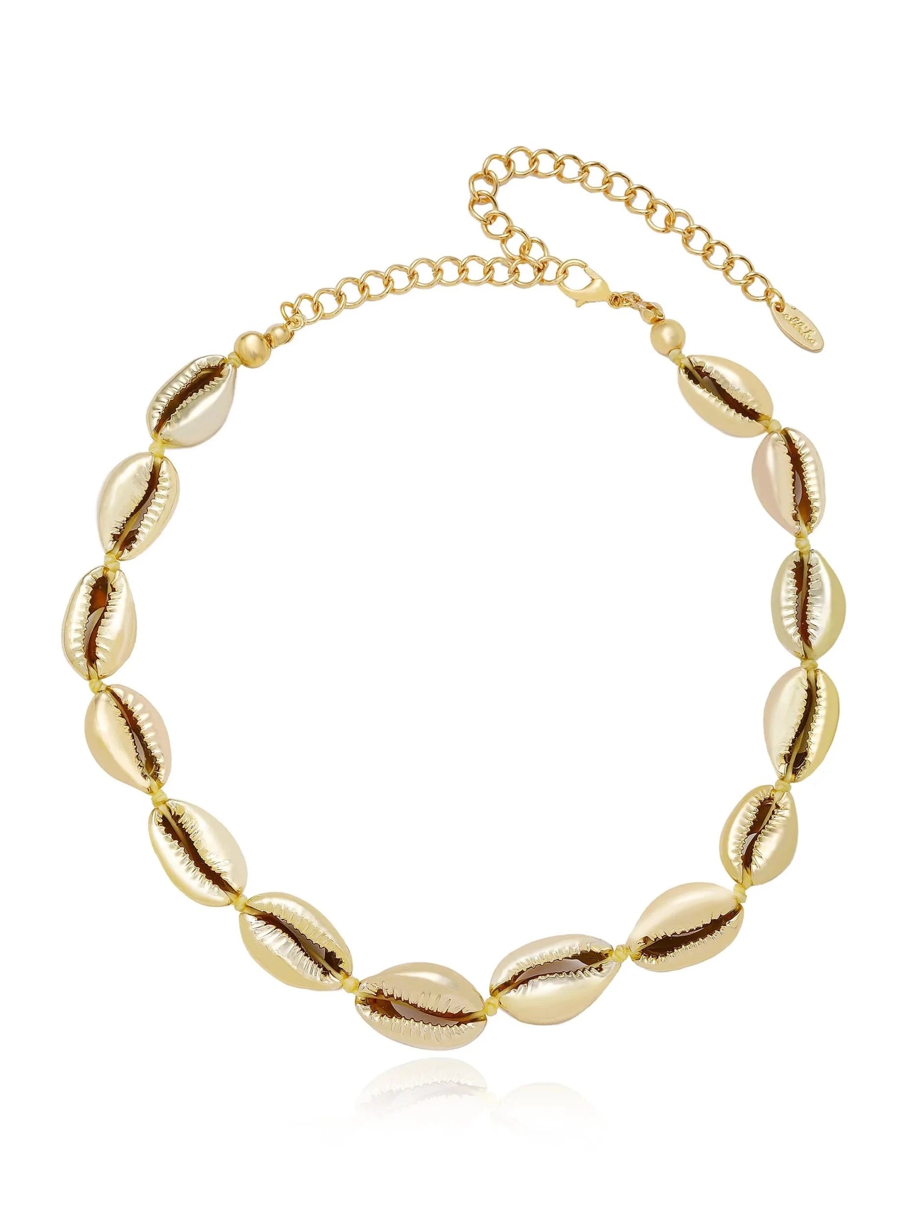 18K GOLD PLATED COWRIE SHELL NECKLACE - Bikini Crush Swimwear