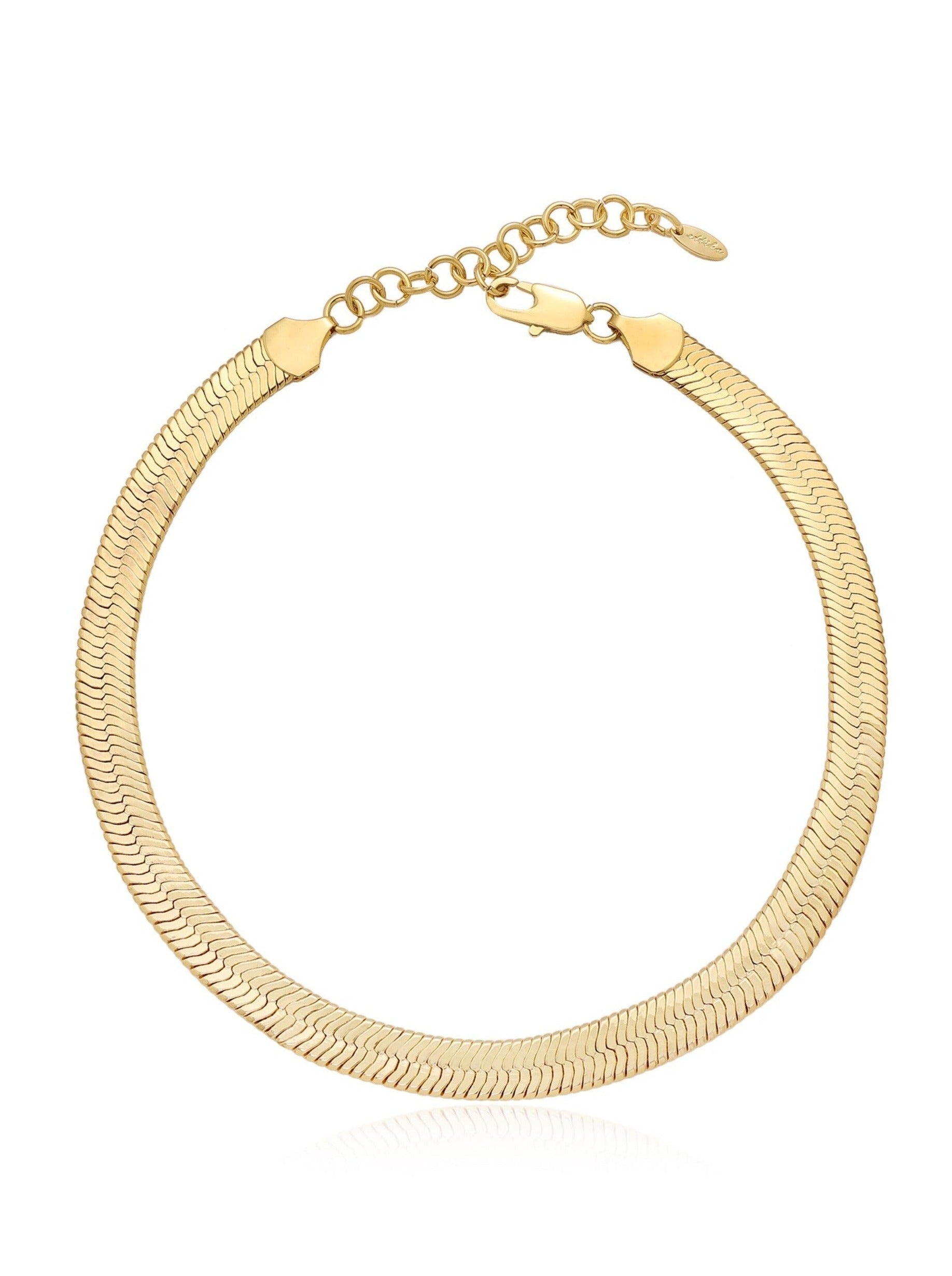 Snake Smooth Chain 18k Gold Plated Necklace - Bikini Crush Swimwear