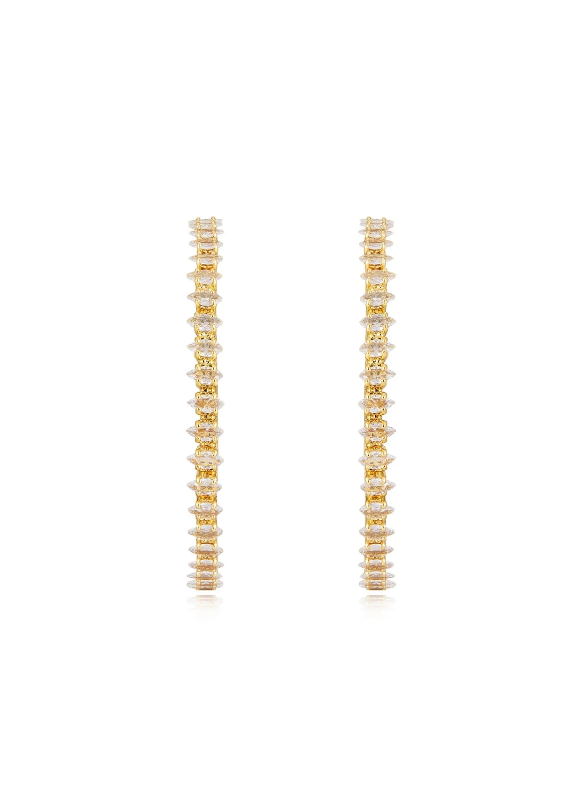 18k Spotlight Crystal Hoop Earrings - Bikini Crush Swimwear