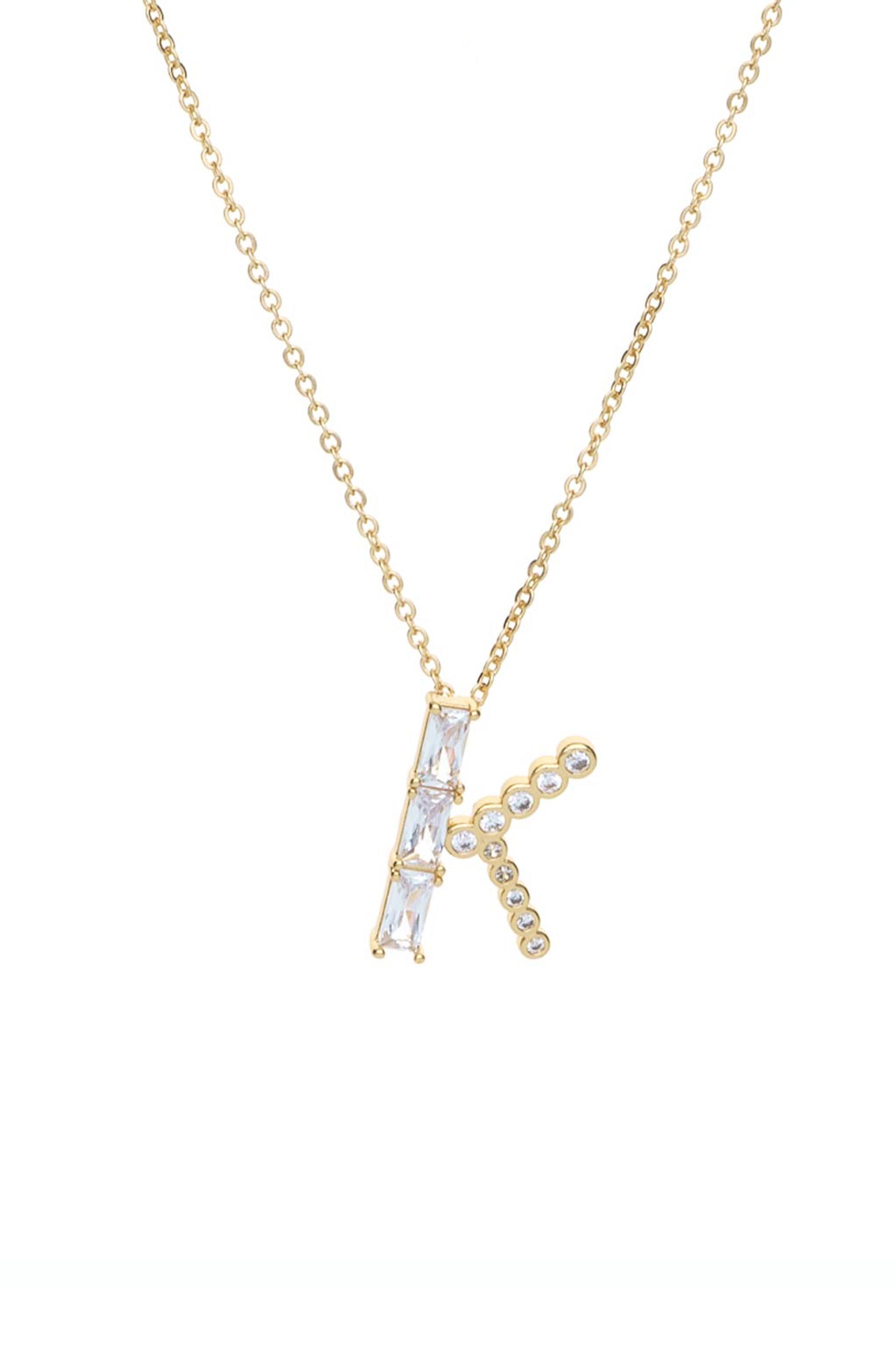 Mixed Crystal Initial Necklace - Bikini Crush Swimwear