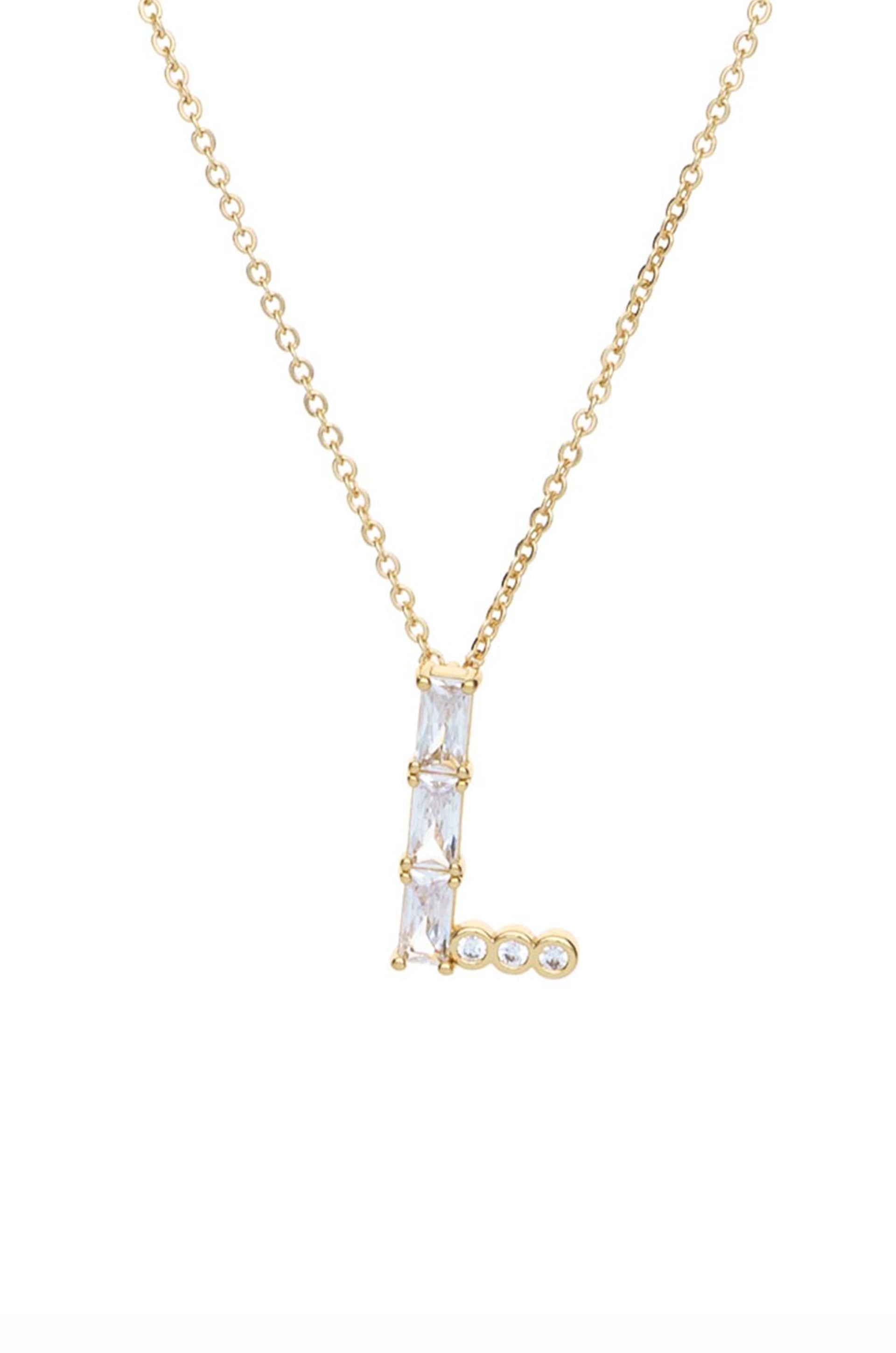 Mixed Crystal Initial Necklace - Bikini Crush Swimwear