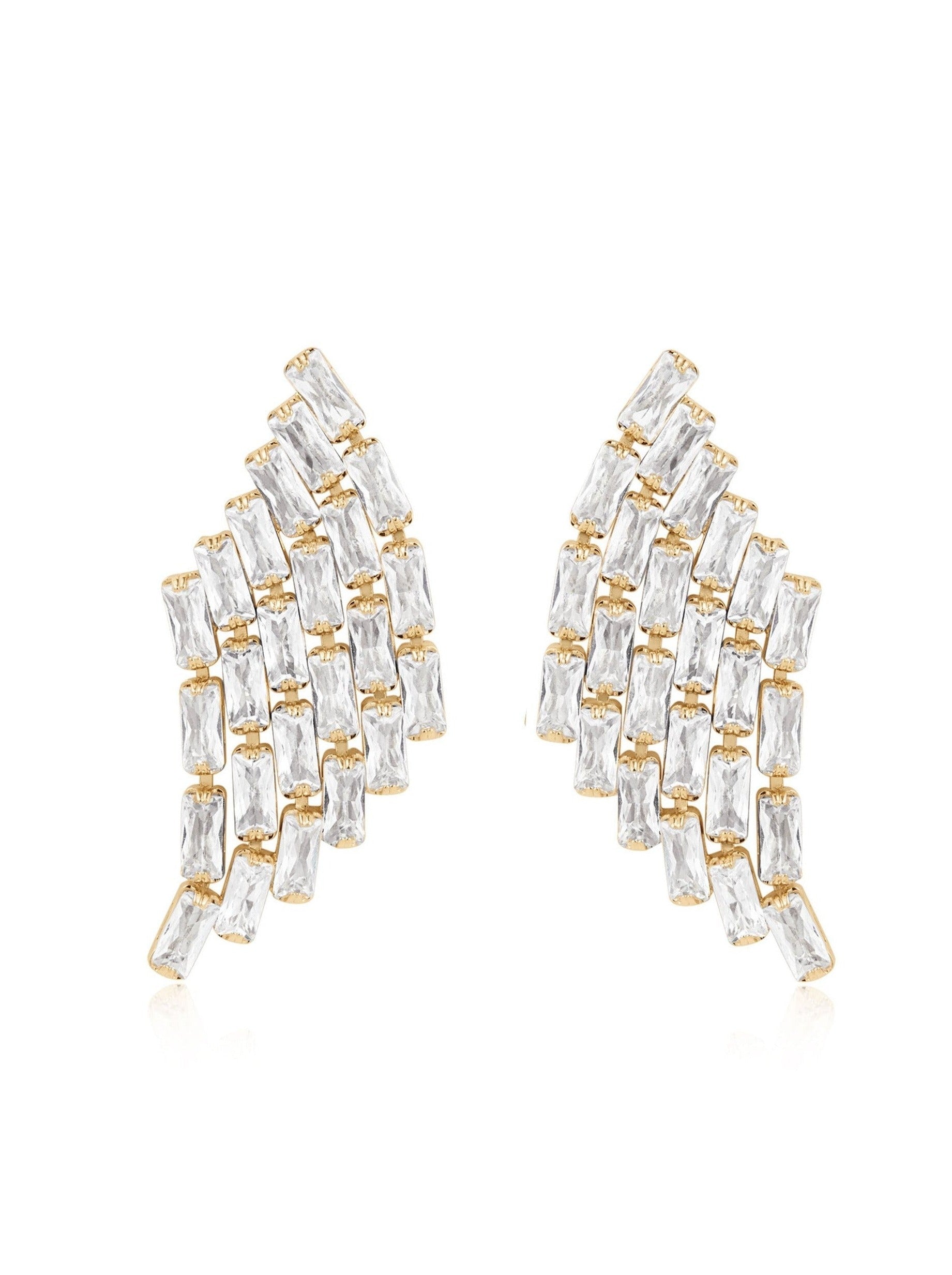 Angel Wing Crystal Earrings - Bikini Crush Swimwear