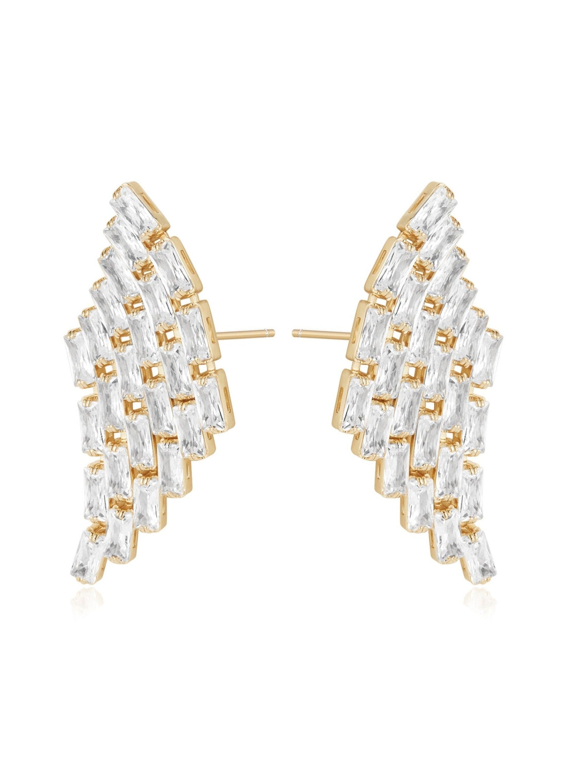 Angel Wing Crystal Earrings - Bikini Crush Swimwear