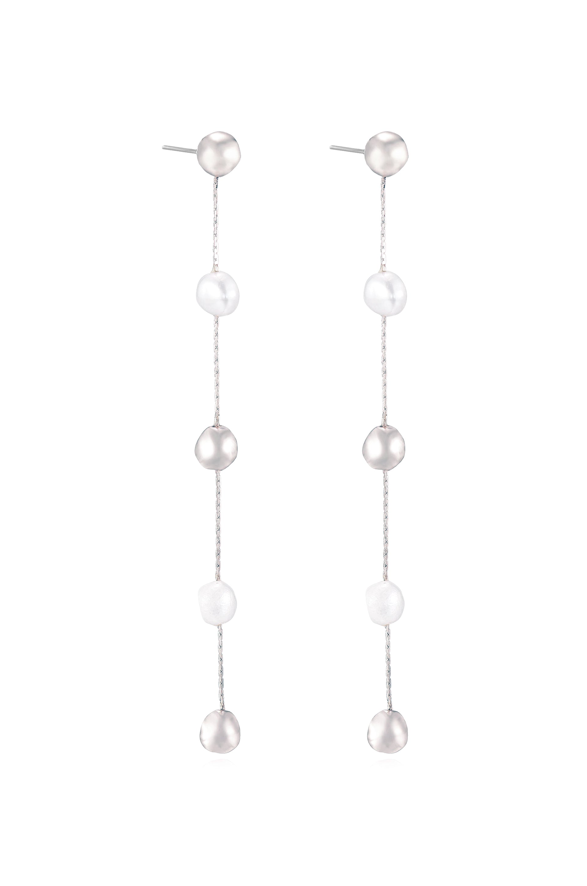 Alternating Freshwater Pearl Drop Earrings