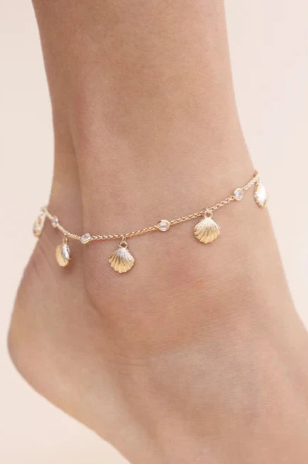 Scallop Shell Charm Anklet - Bikini Crush Swimwear