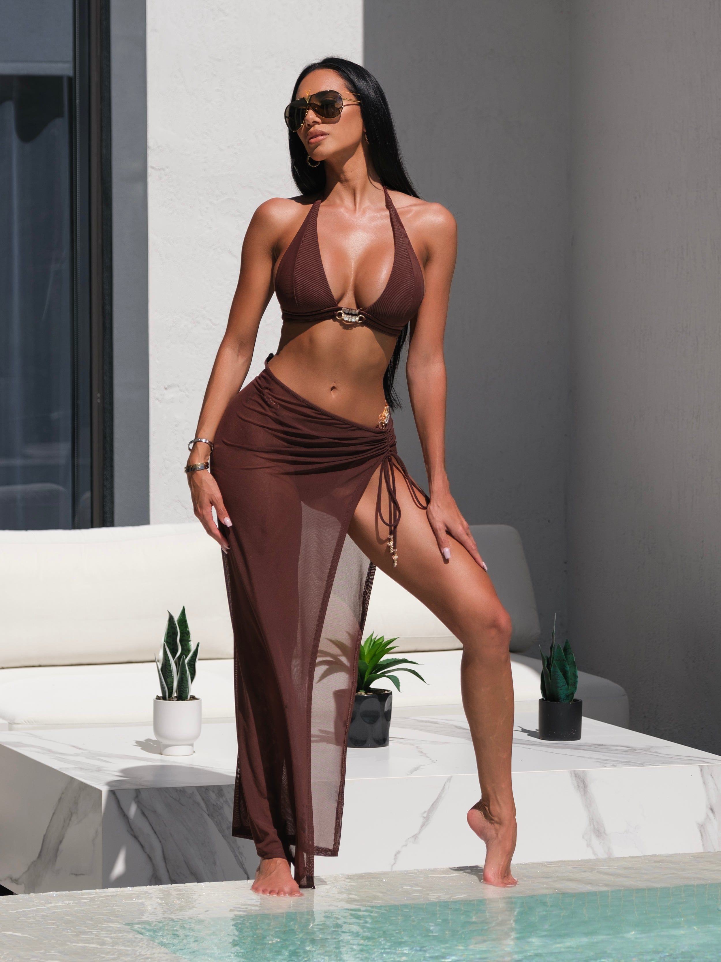 Bikini Crush Cover Ups Paige // Mesh Maxi Skirt