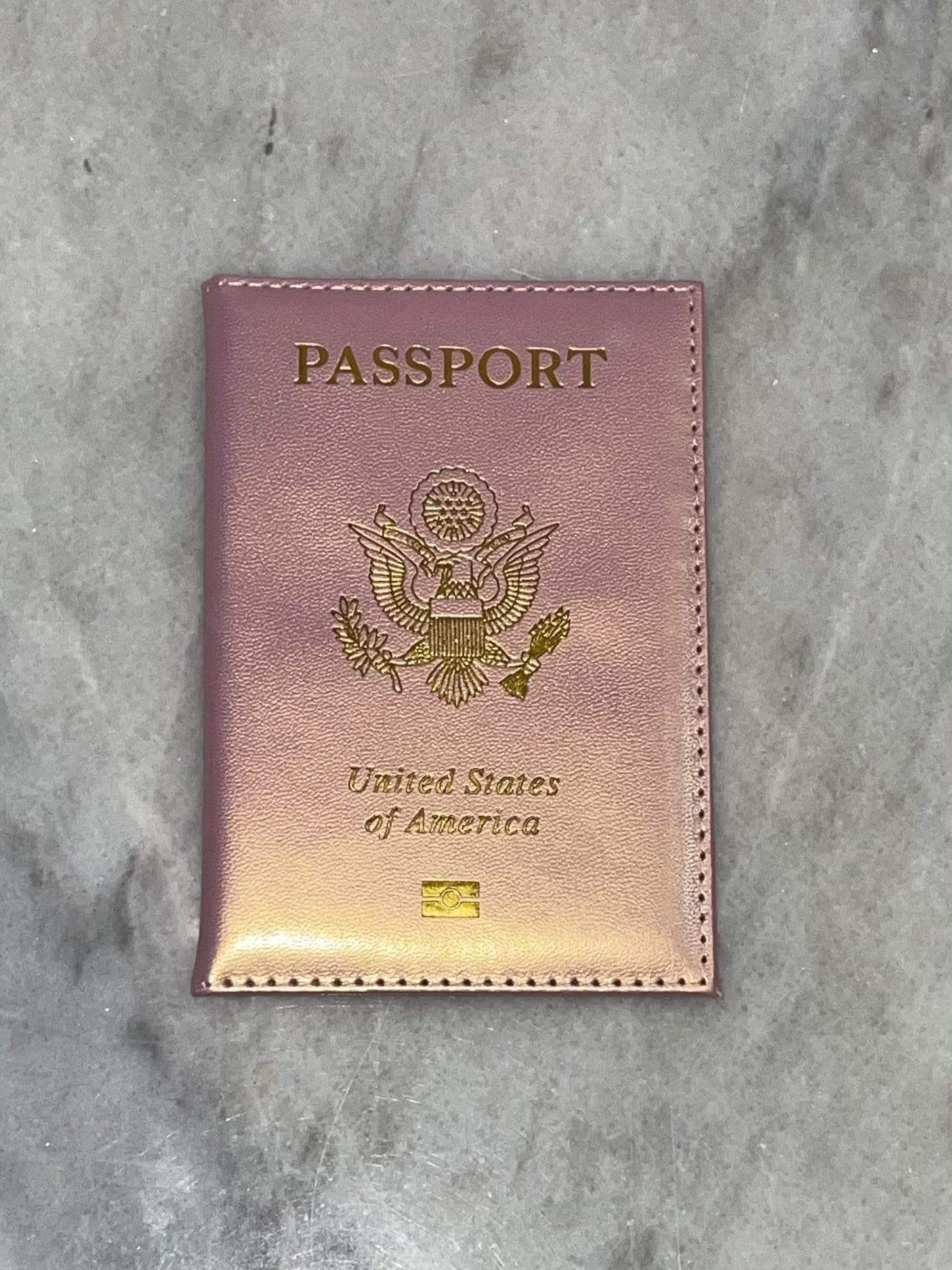 Bikini Crush Swimwear Metallic Baby Pink Passport Holder