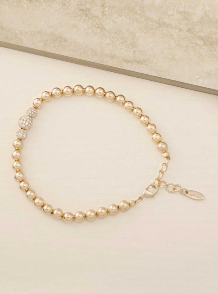 ettika anklet 18k GOLD CRYSTAL BALL // ANKLET