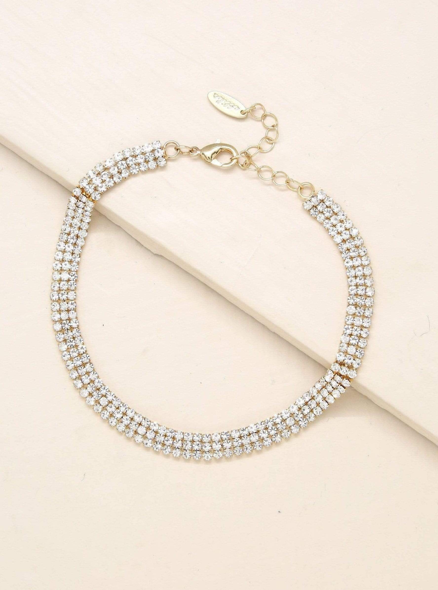 ettika anklet 18k GOLD SPARKLE RHINESTONE // ANKLET