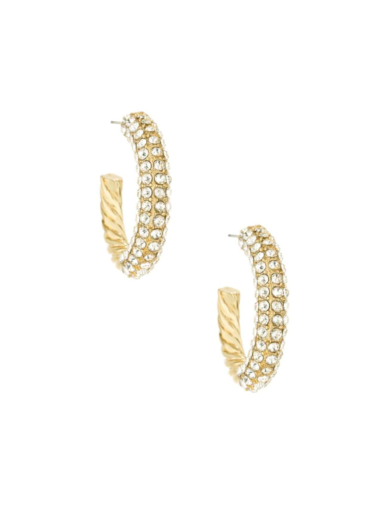 ettika earrings 18k CRYSTAL TWIST HOOP // EARRINGS