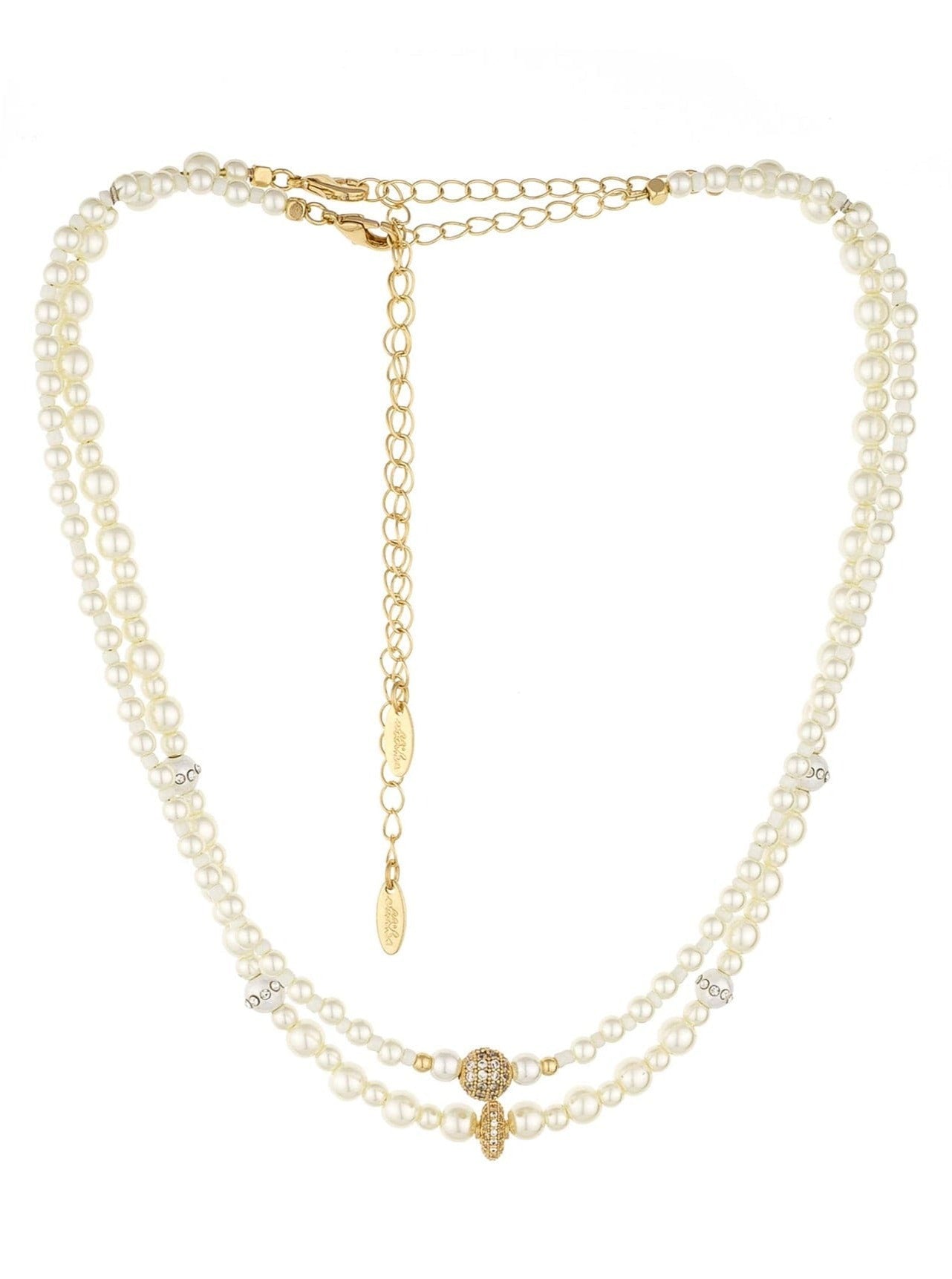 ettika necklace 18k DOUBLE PEARL CHAIN // NECKLACE SET