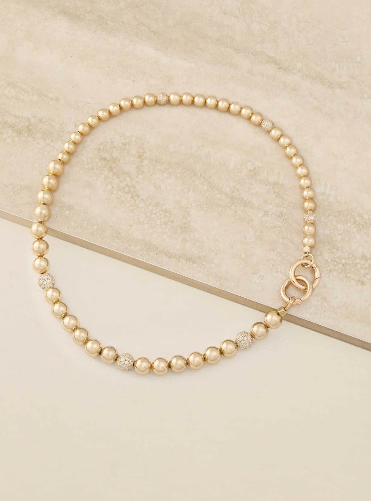 ettika necklace 18k GOLD SPHERE // CHOKER